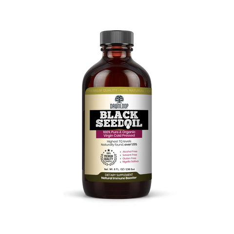 8 oz Dawnloop Organic Black Seed Oil – 100% Pure, Cold-Pressed & High Thymoquinone for Wellness