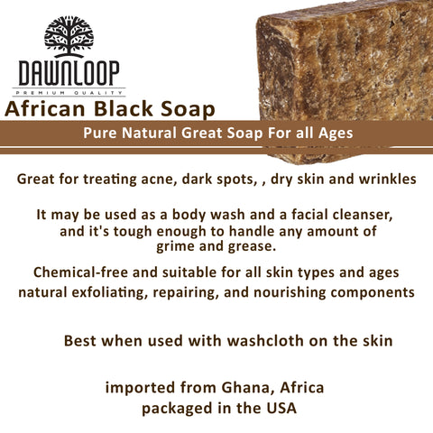 Dawnloop's Authentic Raw African Black Soap – Your Gateway to Radiant, Healthy Skin